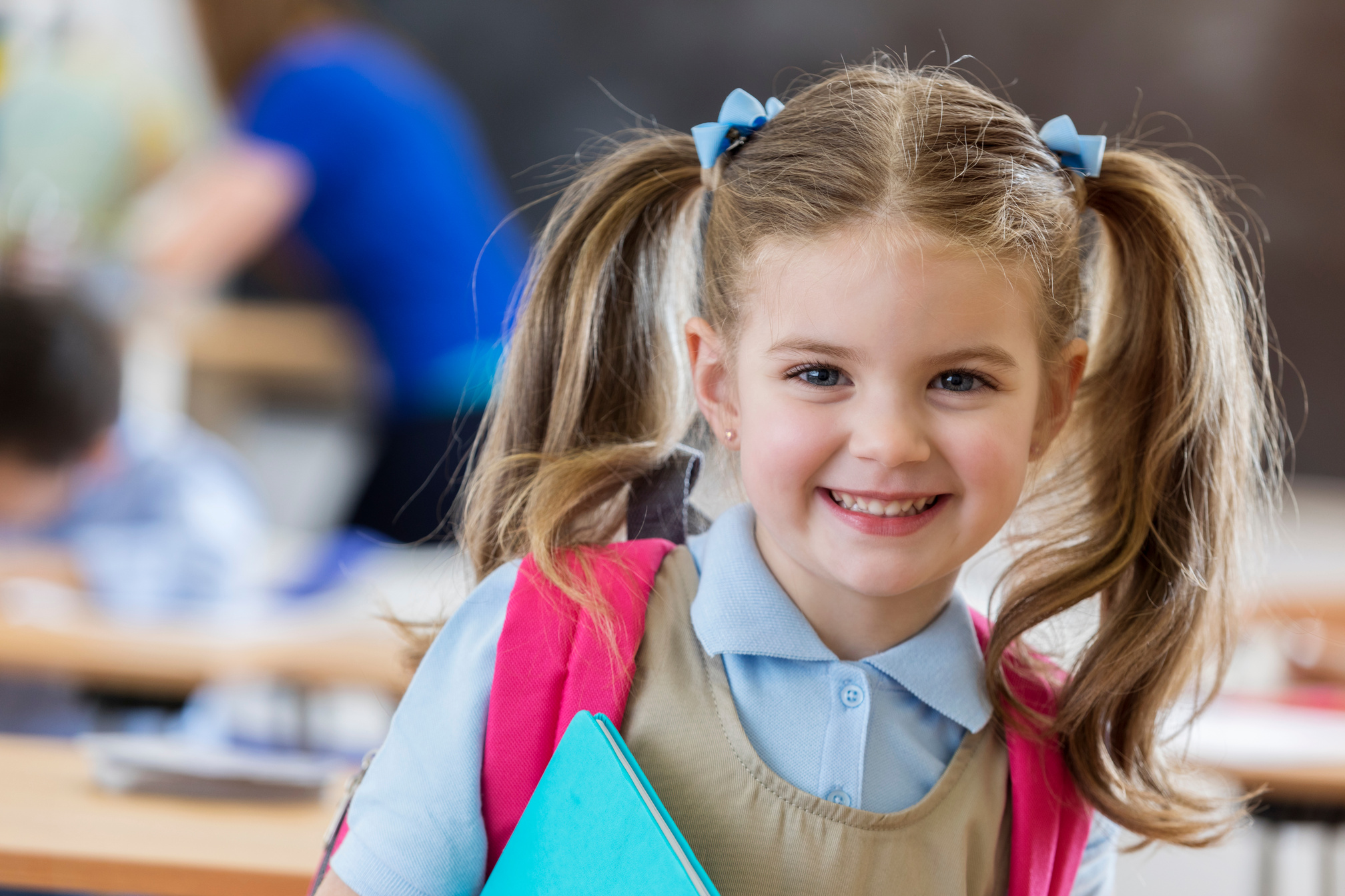 Young kindergarten student at school